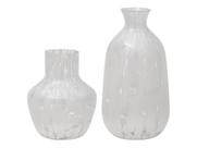 Kit 2 Vasos Decorativos Redondos Estilizados Marmorizados Em Vidro Kit 2 Vasos Decorativos Redondos Estilizados Marmorizados Em Vidro