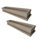Kit 2 Vasos Jardineira de Plantas 80cm com 2 Pratos de Polietileno