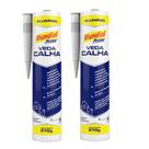 Kit 2 Veda Calha Alumínio Sela Cola Rufo Silicone 300ml 270g Mundial Prime