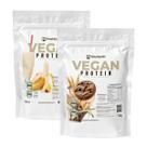 Kit 2 Vegan Protein 837g Banana + Cookie Maltado