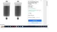 Kit 2 Vela Refil Para Filtro Carvão Ativado Filtro Pressão 31146