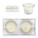 Kit 2 Velas com Castiçal Vidro Decoração Ambiente