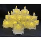 Kit 2 Velas Led + Baterias Luz Amarela Velas Sem Fumaça SC