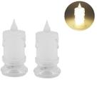 Kit 2 Velas Led Luz Eletrônica 9cm Cristal Decoração Kit 2 Velas Led Luz Eletrônica 9cm Cristal Decoração