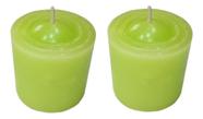 Kit 2 Velas Perfumadas Com Aroma De Capim-limão - Cor Verde