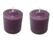 Kit 2 Velas Perfumadas Com Aroma De Uva - Cor Roxa Escuro