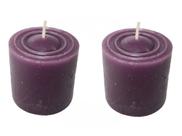 Kit 2 Velas Perfumadas Com Aroma De Uva - Cor Roxa Escuro