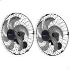 Kit 2 Ventilador 50cm Bivolt Oscilante industrial Potente Preto