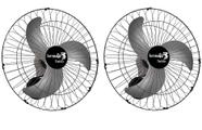 Kit 2 Ventilador De Parede Tufão 60cm Preto Bivolt M2 Loren Sid