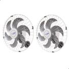KIt 2 Ventilador Oscilante De Parede 50cm 6 Pas 200w