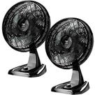 Kit 2 Ventiladores de Mesa e Parede 50cm Wap Flow Turbo 2 em 1 Potente 180w 8 Pás Silencioso Econômico Vento Forte