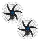 kit 2 Ventiladores De Parede 60cm Falcon Ventisol Oscilante