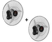 Kit 2 Ventiladores De Parede Ventura 60 cm Aço Preto Bivolt 150 W