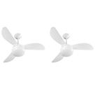 Kit 2 Ventiladores de Teto 3 Pás Ventisol Fênix Globo com 3 Velocidades Branco