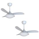 Kit 2 Ventiladores Ventisol de Teto Sunny Branco 3 Pás - Bivolt