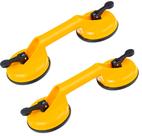 Kit 2 Ventosas Duplas À Vacuo 90kg Cerâmicas Vidros Porcelanatos Fertak