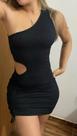 kit 2 Vestido curto aberto na cintura e alcinha canelado moda gringa
