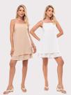 Kit 2 Vestido Curto Moda Casual Feminino Gringa Blogueira