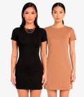 Kit 2 Vestidos Femininos Curto Com Manga Infinita Cor Sortidos Kit 2 Vestidos Femininos Curto Com Manga Infinita Cor Sortidos