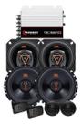 Kit 2 Vias 6 JBL 62VMS80 160W + Par Alto Falantes 4 Triaxiais JBL 4TRMS80 160W + Módulo TS400x4