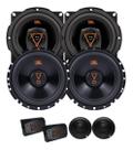 Kit 2 Vias 6 JBL 62VMS80 160W + Par Alto Falantes 5 Triaxiais JBL 5TRMS80 160W