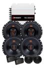 Kit 2 Vias 6 JBL 62VMS80 160W + Par Alto Falantes 6 Triaxiais JBL 6TRMS80 160W + Módulo TS400x4