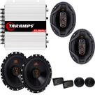 Kit 2 Vias Jbl 160w c/ Alto Falante 6x9 e Módulo Amplificador Ts400x4