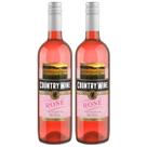 Kit 2 Vinho Rosé Suave Country Wine Aurora Serra Gaúcha 750ml