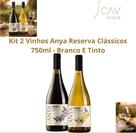 Kit 2 Vinhos Anya Reserva Clássicos 750ml Syrah Tinto e Chardonnay Branco do Chile