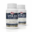 KIT 2 VITA D3 VIT.C E ZINCO Vitafor 60Caps KIT 2 VITA D3 VIT.C E ZINCO Vitafor 60Caps