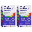 Kit 2 Vita Supraz Probio Suplemento Multi+Probiótico 60 Cáps - União Química