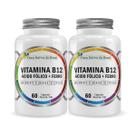 Kit 2 Vitamina B12 com Ácido Fólico e Ferro 60 Cápsulas Flora Nativa
