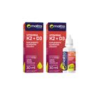 Kit 2 Vitamina K2 + D3 2x30ml Sabor Frutas Vermelhas Maltta