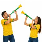 Kit 2 Vuvuzelas Corneta Grande 41,5cm Torcedor Brasil Líder