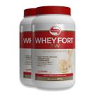 Kit 2 Whey Fort 3W Vitafor Banana 900g