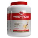 Kit 2 Whey Fort 3W Vitafor Baunilha 1800g