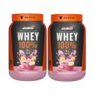 Kit 2 Whey Protein 100% Chiclete com Banana 21g de Proteína 900g New MIllen