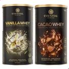 Kit 2 Whey Protein Baunilha e Cacau 750g Essential