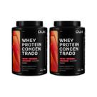 Kit 2 whey protein concentrado 20g proteina neutro 100% pura 900g dux