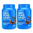 Kit 2 Whey Protein Zero Lactose Chocolate 22g De Proteína 900g Probiótica