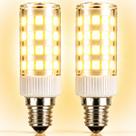 Kit 2 x Lâmpadas LED E14 3000K 5 Watts Halopim Halógena Bivolt 110v 220v Kit 2 x Lâmpadas LED E14 3000K 5 Watts Halopim Halógena Bivolt 110v 220v