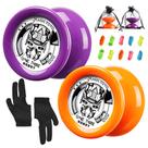 Kit 2 Yoyos Profissional D2 da magicyoyo + Luva + 10 Cordas (ioio,yoyo,yo-yo,ioiô) Kit 2 Yoyos Profissional D2 da magicyoyo + Luva + 10 Cordas (ioio,yoyo,yo-yo,ioiô)