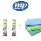Kit 2 Zip Limpa Estofados e 3 Panos Microfibras Sortidos