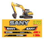 Kit 20 Adesivos Compatível Sany SY230C Vinil Automotivo