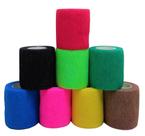 Kit 20 Bandagem Atadura Elástica Flexível 5cm Cores Sortidas