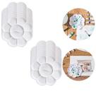 Kit 20 Bandeja Paleta Godê Flor Para Pintura com 10 Divisórias