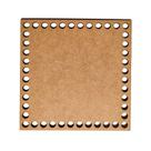 Kit 20 Base Quadrada 10x10 cm MDF para Cesto Crochê Fio de Malha