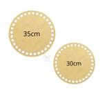 Kit 20 Bases Redondas Mdf Crochê Fio De Malha 30cm E 35cm