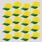 Kit 20 Bonés Dras Sports Amarelo e Verde