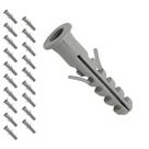 Kit 20 Bucha 5MM Plastico Com Anel Fixação Prateleiras Moveis Armarios Suporte Para Parede Concreto